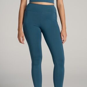 American Tall Bella Outer-Pocket Leggings for Tall Women in Deep Water Size XSXS